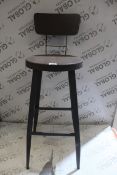 Boxed Set of 4 Industrial Look Metal & Wooden Designer Bar Stools RRP £230 (Appraisals Available