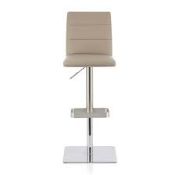 Boxed Taupe Brushed Stainless Steel Height Adjustable Bar Stool RRP £160 (18182) (Appraisals