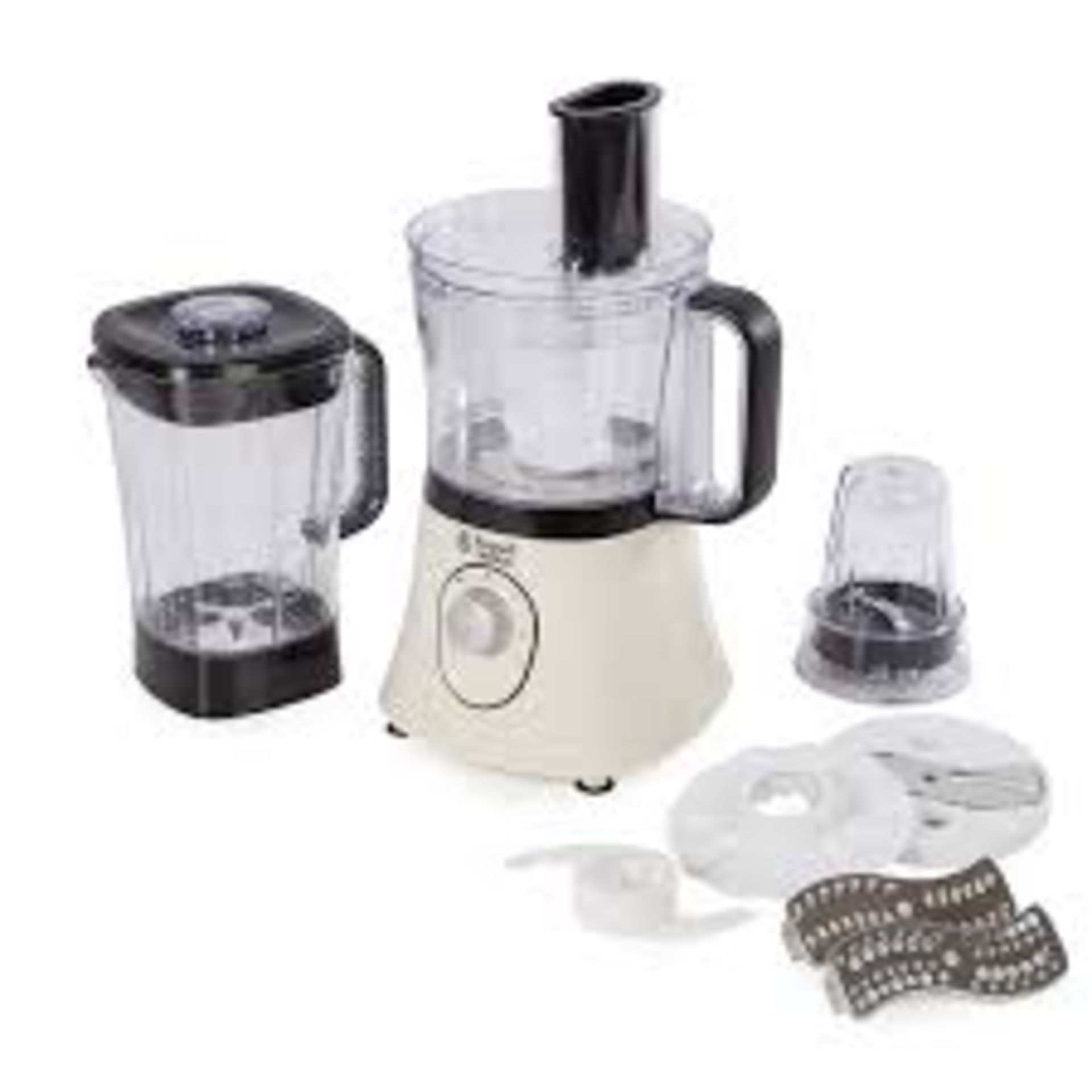 Boxed Russell Hobbs Black & White Retro Style Food Processors RRP £100 Each (Appraisals Available