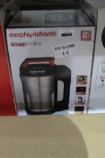 Boxed Morphy Richards Stainless Steel Electric Soup Maker RRP £70 (Appraisals Available Upon