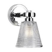 Boxed Gunnislake Glass Wall Light RRP £85 (17669) (Appraisals Available Upon Request)