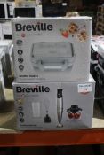 Boxed Assorted Items To Include A Breville Professional Set Stick Blender, Breville Waffle Maker,