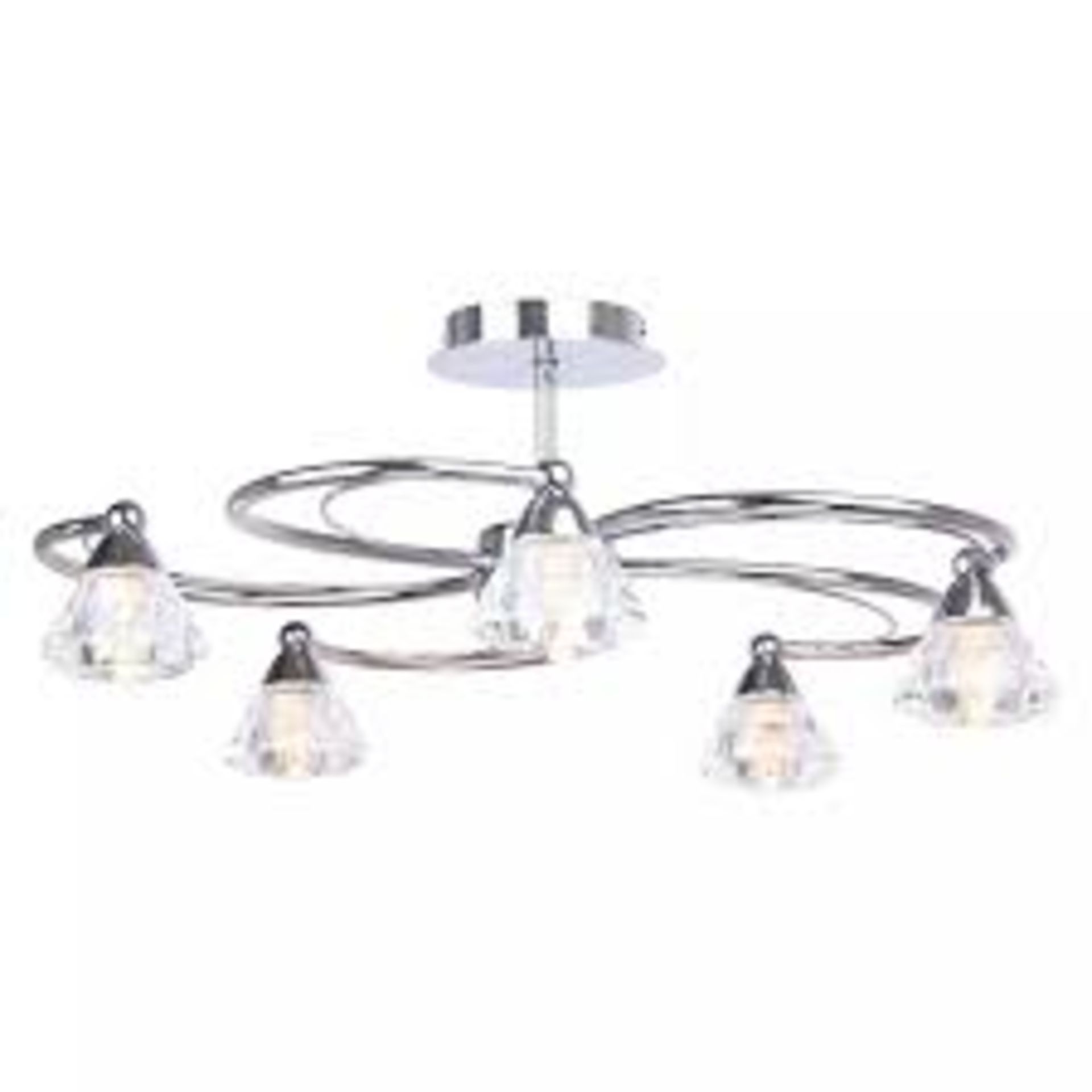 Boxed Home Collection Agatha 5 Light Stainless Steel In Glass Ceiling Light RRP £120