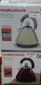 Boxed Morphy Richards Accents Rapid Boil Jug Kettles in Red & Cream RRP £60 (Appraisals Available
