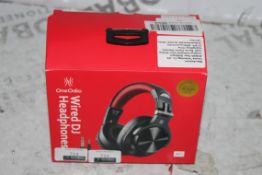 Boxed Brand New Pair One Audio Black & Red Wired DJ Headhones A71 Range RRP £40 Each (Appraisals
