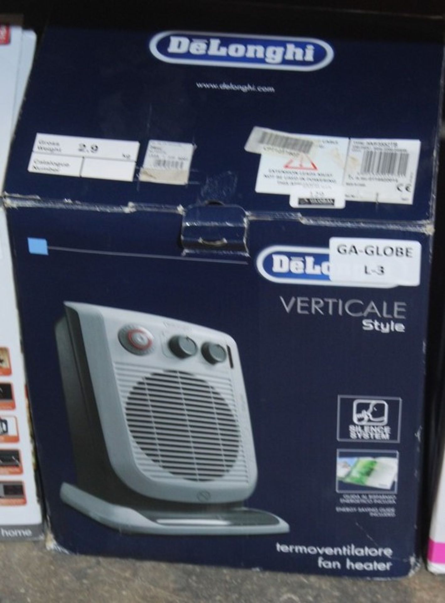 Boxed Delonghi Verticale Style Fan Heater RRP £80 (Appraisals Available Upon Request)(Untested