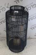 Living Living Black Caged Designer Table Lamp RRP £90 (Appraisals Available Upon Request)