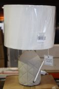 Boxed Village At Home Concrete Base Table Lamps RRP £50 Each (12200) (Appraisals Available Upon