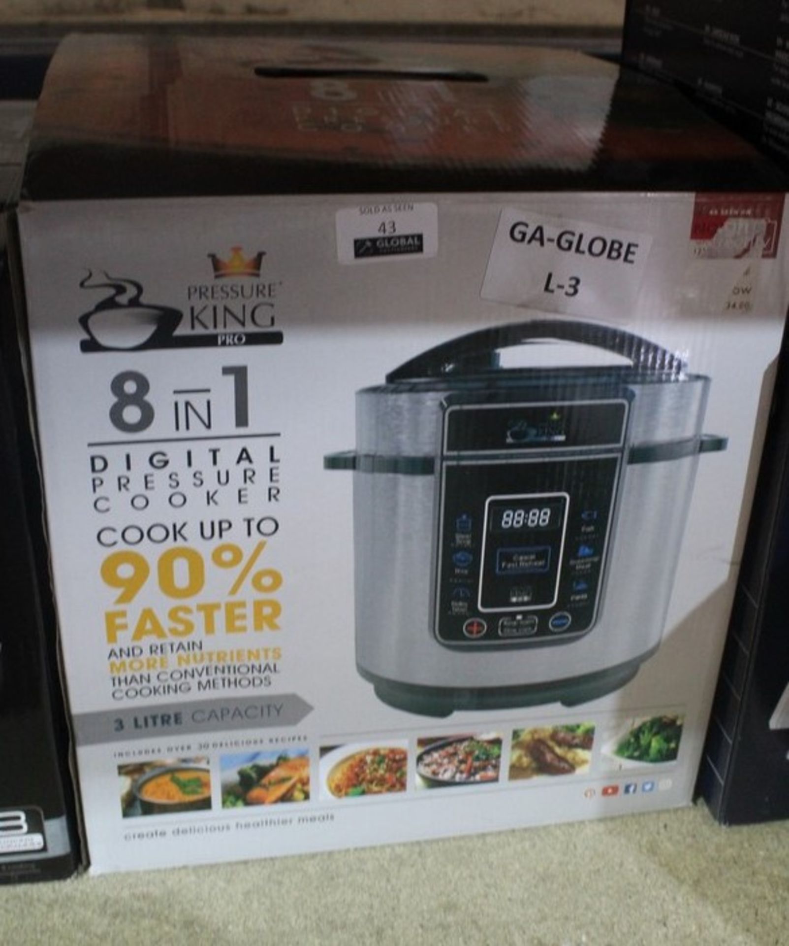 Boxed Pressure King Pro 8 in 1 Digital Pressure Cooker RRP £55 (Appraisals Available Upon