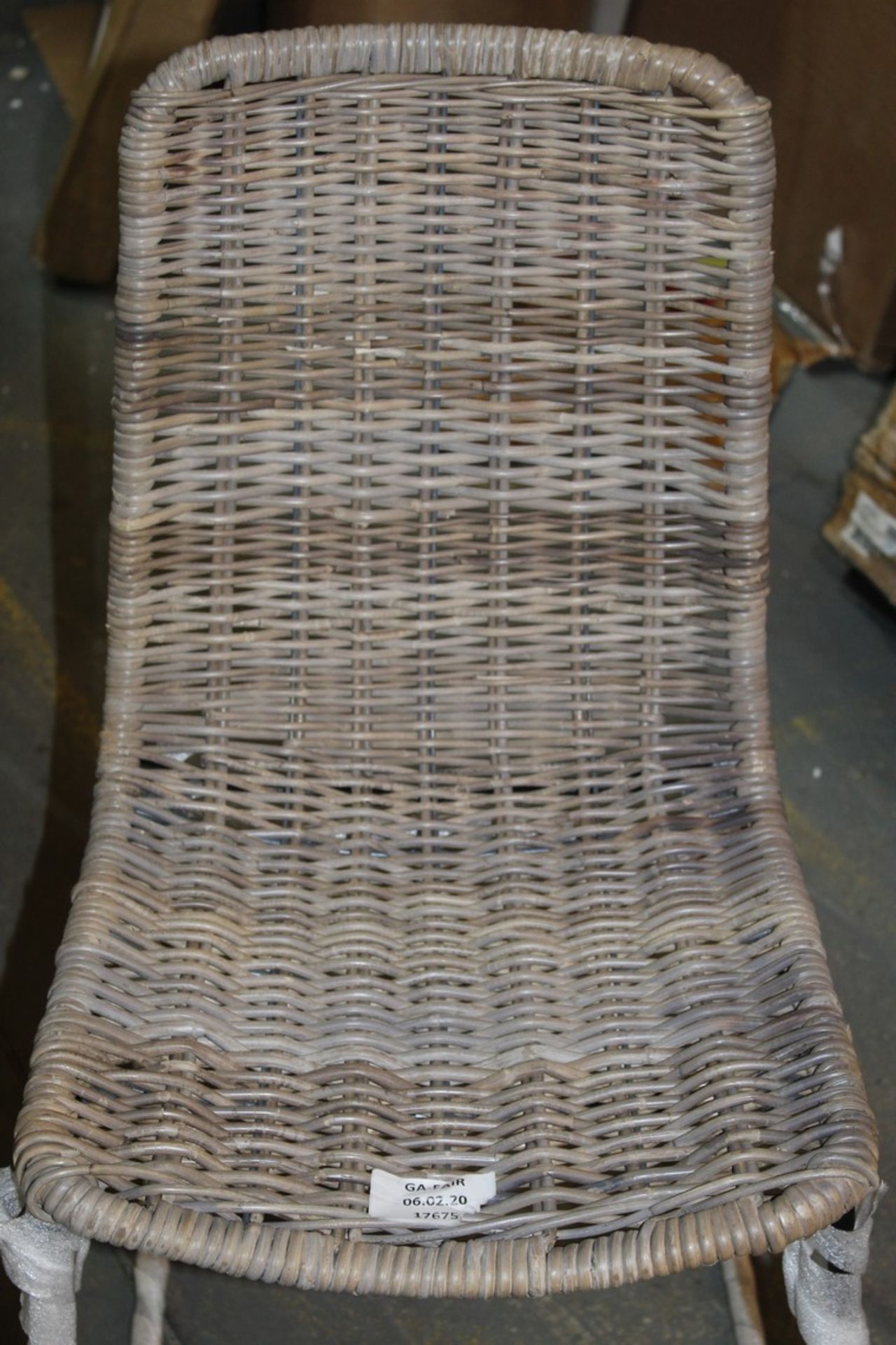 Natural Grey Wicker Dining Chair RRP £175 (17675)