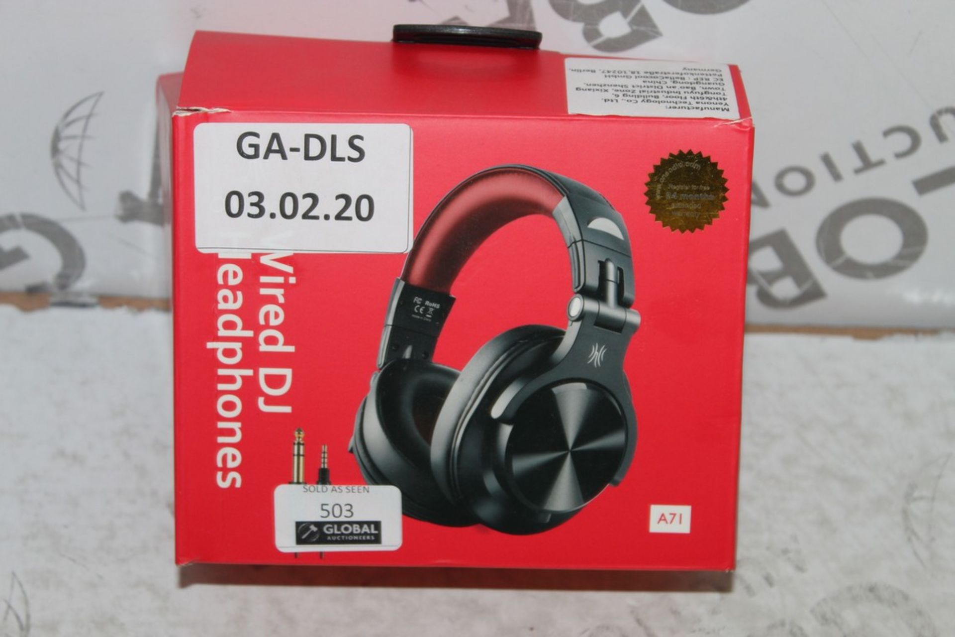 Boxed Brand New Pairs One Audio A71 Red & Black Wired DJ Headphones RRP £35 (Appraisals Available