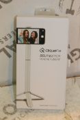 2 Cliquefy Selfie Sticks in White Combined RRP £70