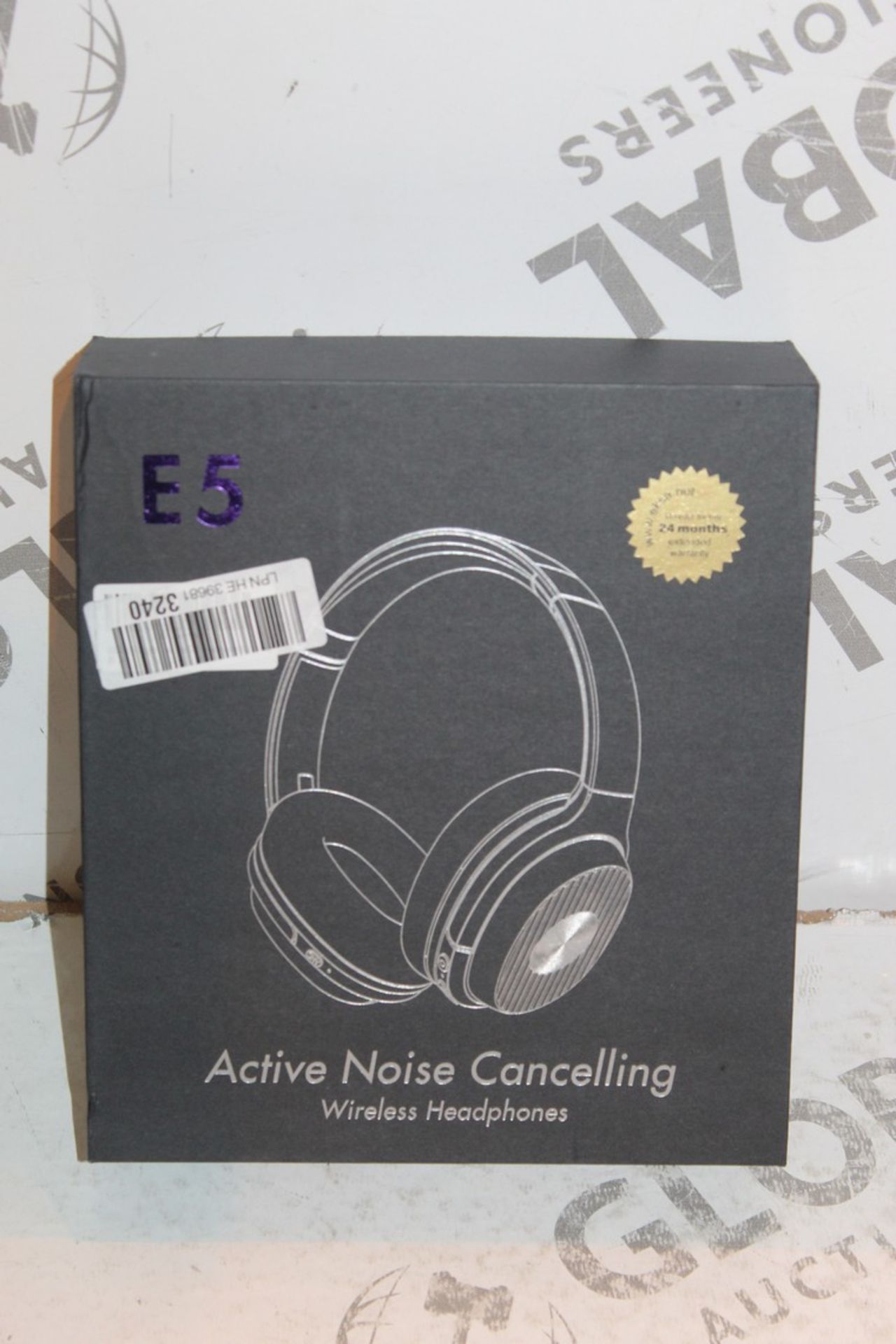 2 Boxed E5 Active Noise Cancelling Headphones Combined RRP £100