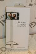 2 Cliquefy Selfie Sticks in White Combined RRP £70