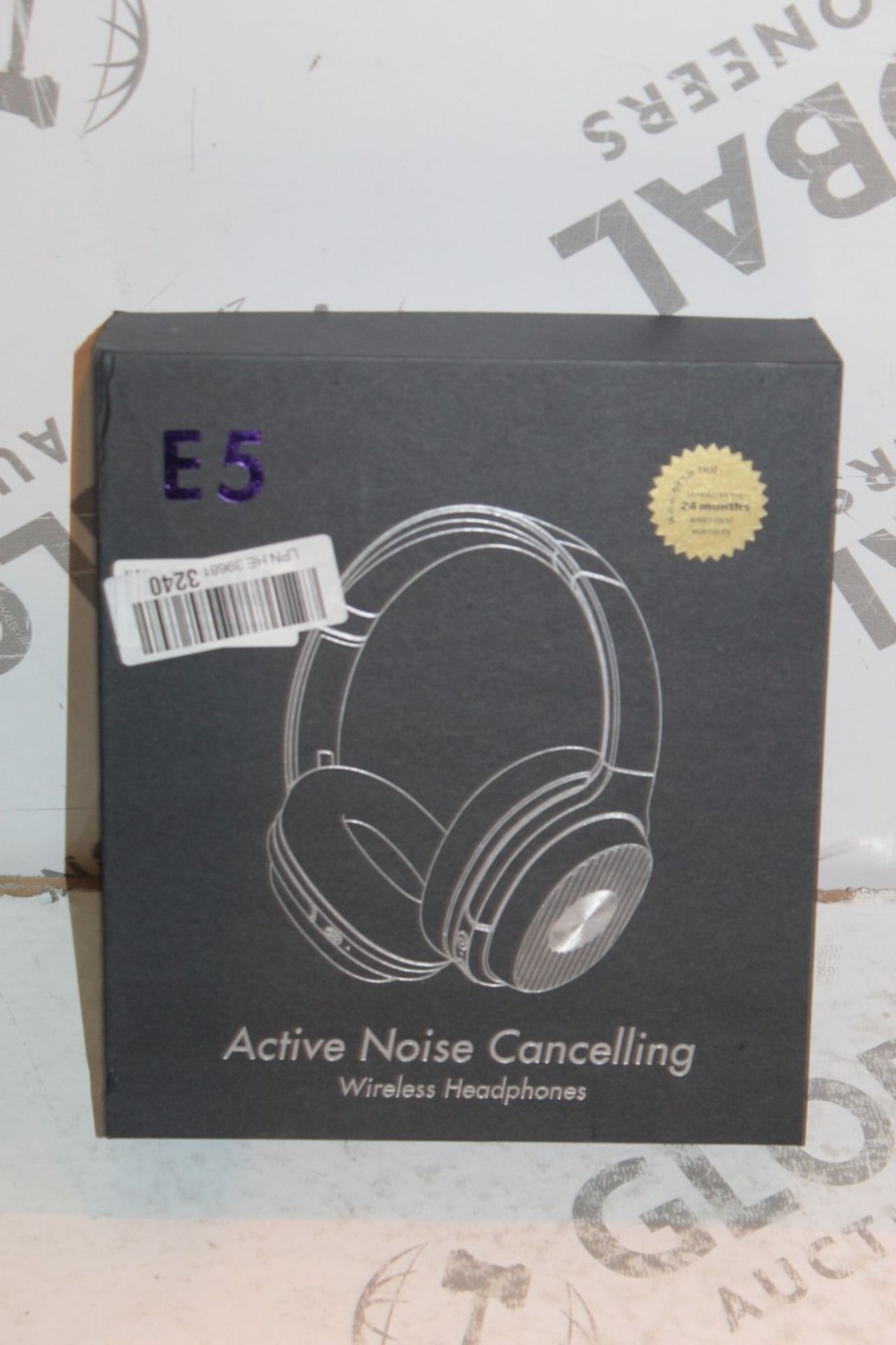 2 Boxed E5 Active Noise Cancelling Headphones Combined RRP £100