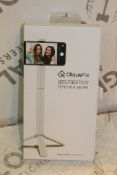 2 Cliquefy Selfie Sticks in White Combined RRP £70