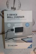 2 Blue Flame 2 Wall Device Chargers Combined RRP £90