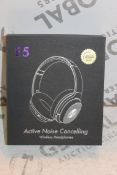 2 Boxed E5 Active Noise Cancelling Wireless Headphones Combined RRP £100