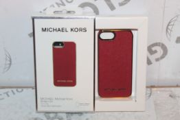 2 Red Michael Kors Snap On Phone Cases for iPhone 5 & 5s RRP £100