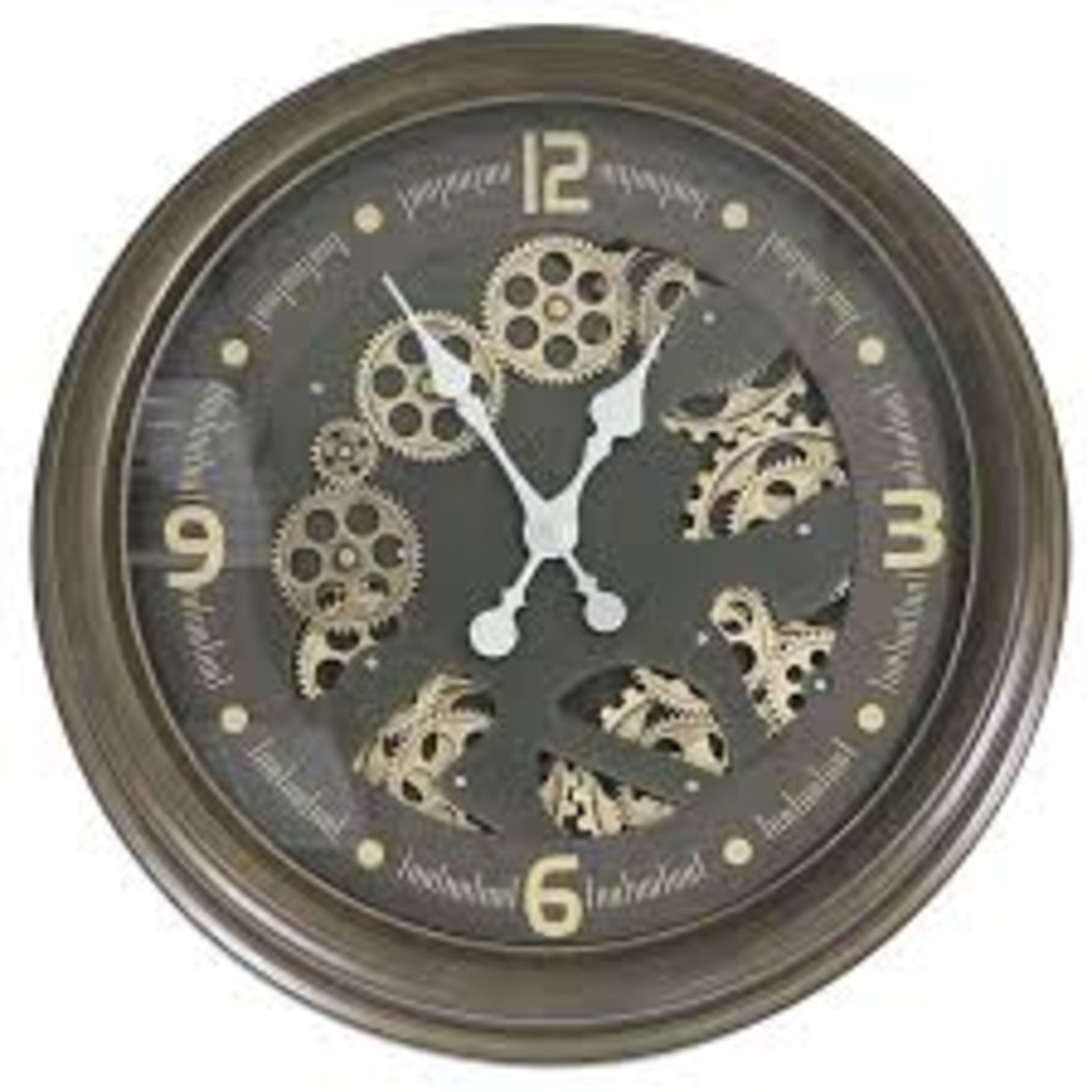 Boxed Home Cimc Coughlin 52cm Silent Wall Clock RRP £120 (Appraisals Available Upon Request)