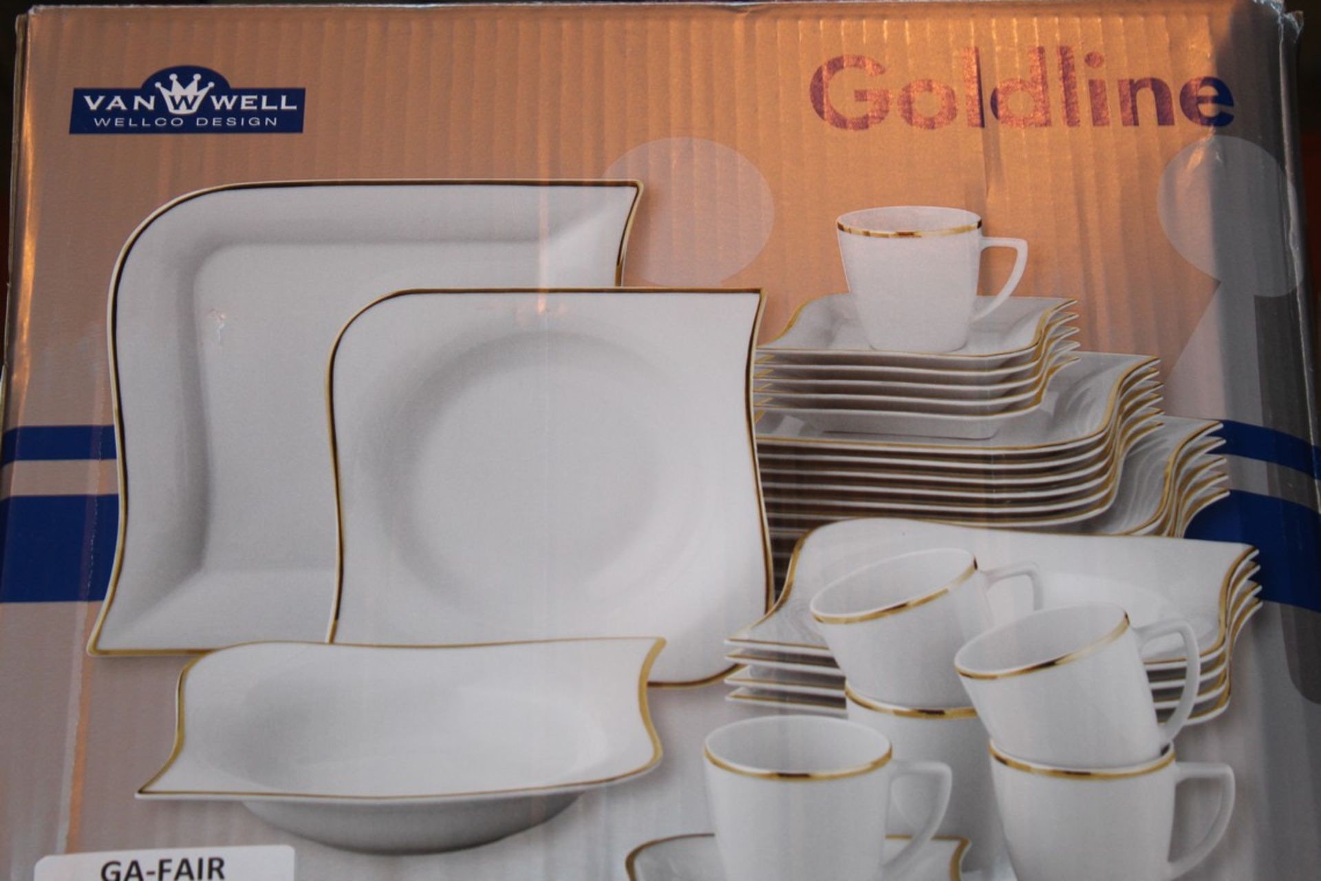 Boxed Van Wealth Combi Goldline 30 Piece 6 Person Dinner Set RRP £105 (16774) (Appraisals