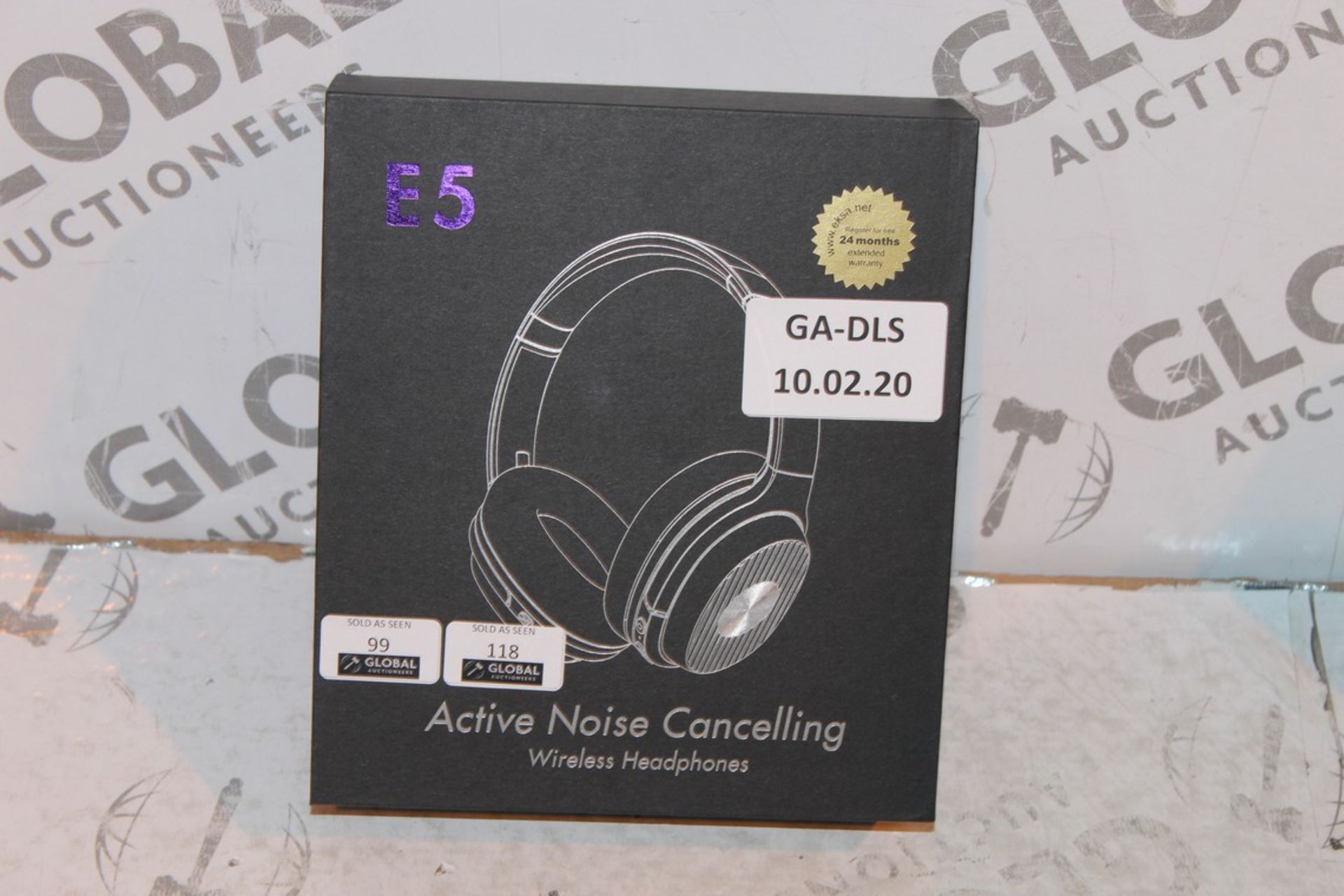 Boxed Brand New Pair Of E5 Active Noise Cancelling Wireless Headphones RRP £65 (Appraisals Available