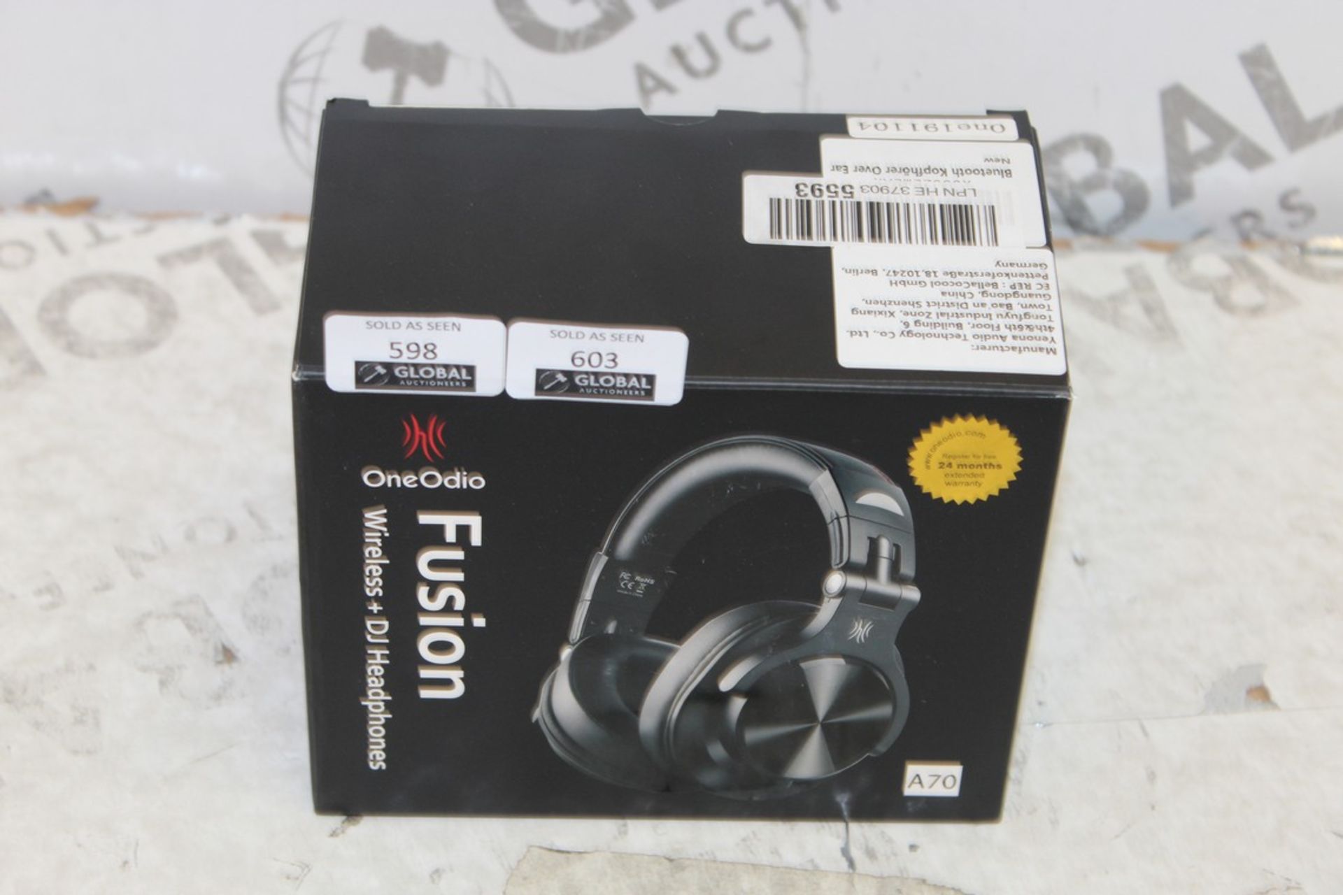 Boxed Brand New Pair Audio Fusion A70 Black Wireless & DJ Headphones RRP £45