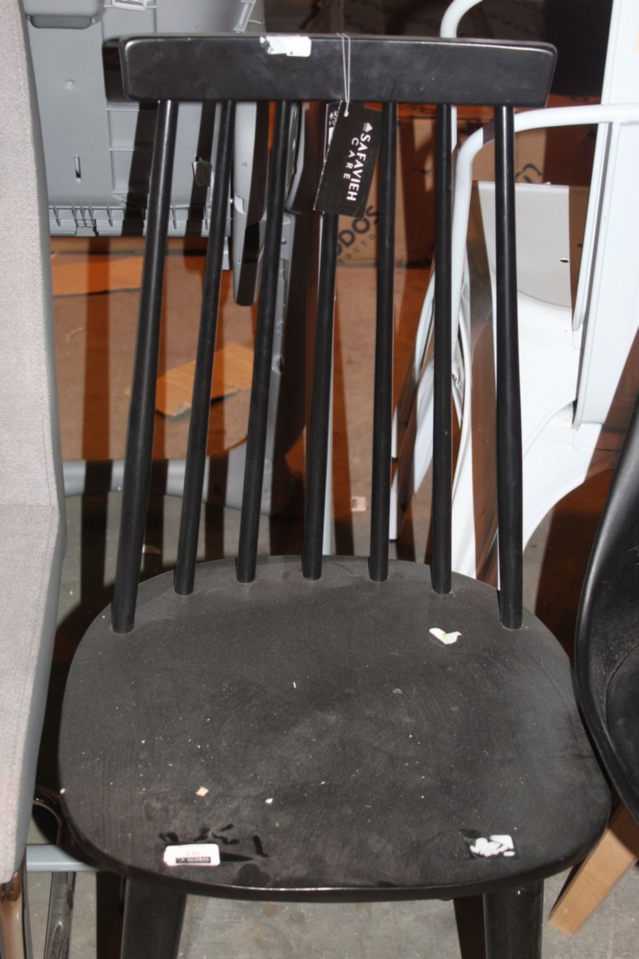 Safavieh Black Spindle Back Designer Dining Chair RRP £125 (Appraisals Available Upon Request)