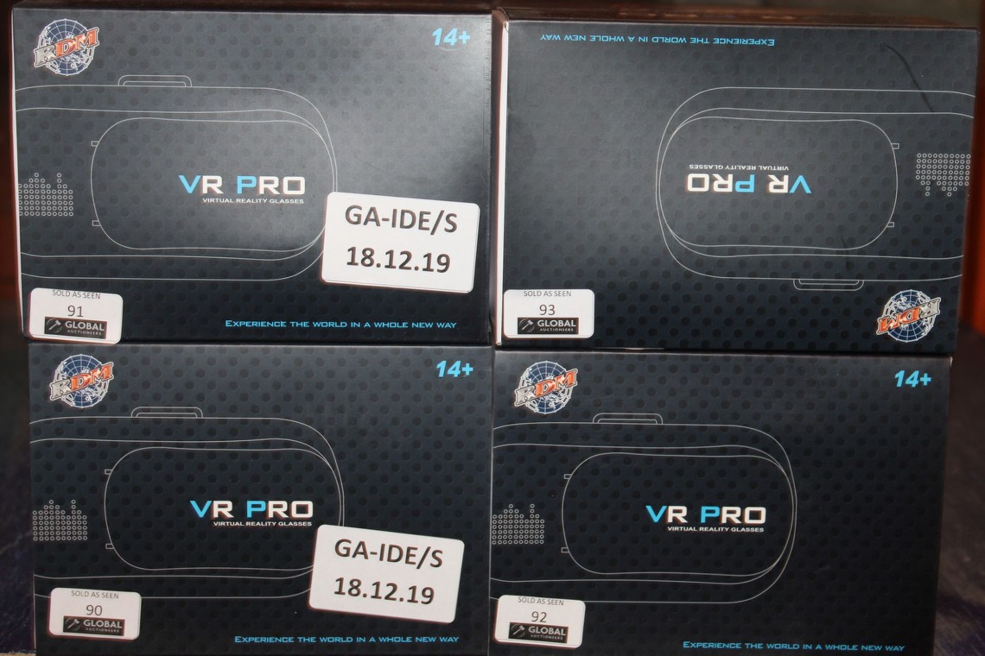 Lot To Contain 2 Boxed VR Pro RDM Virtual Reality Headsets Combined RRP £120 (Appraisals Available