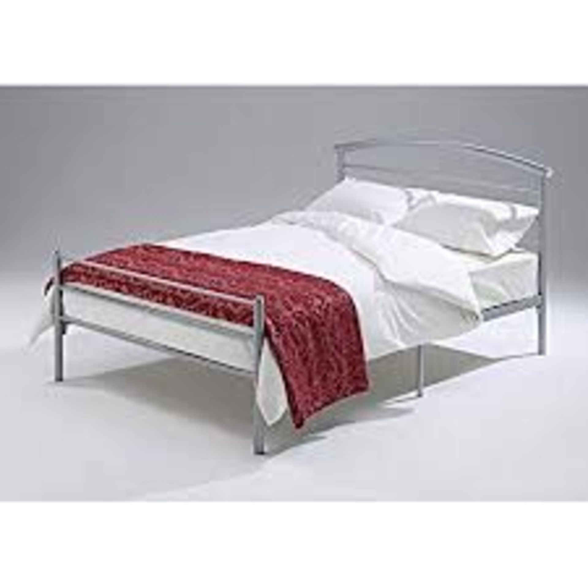 Boxed Brennington Metal Bed With Wire Mesh 4ft Bed (Small Double) 120 x 190cm RRP £220 Appraisals