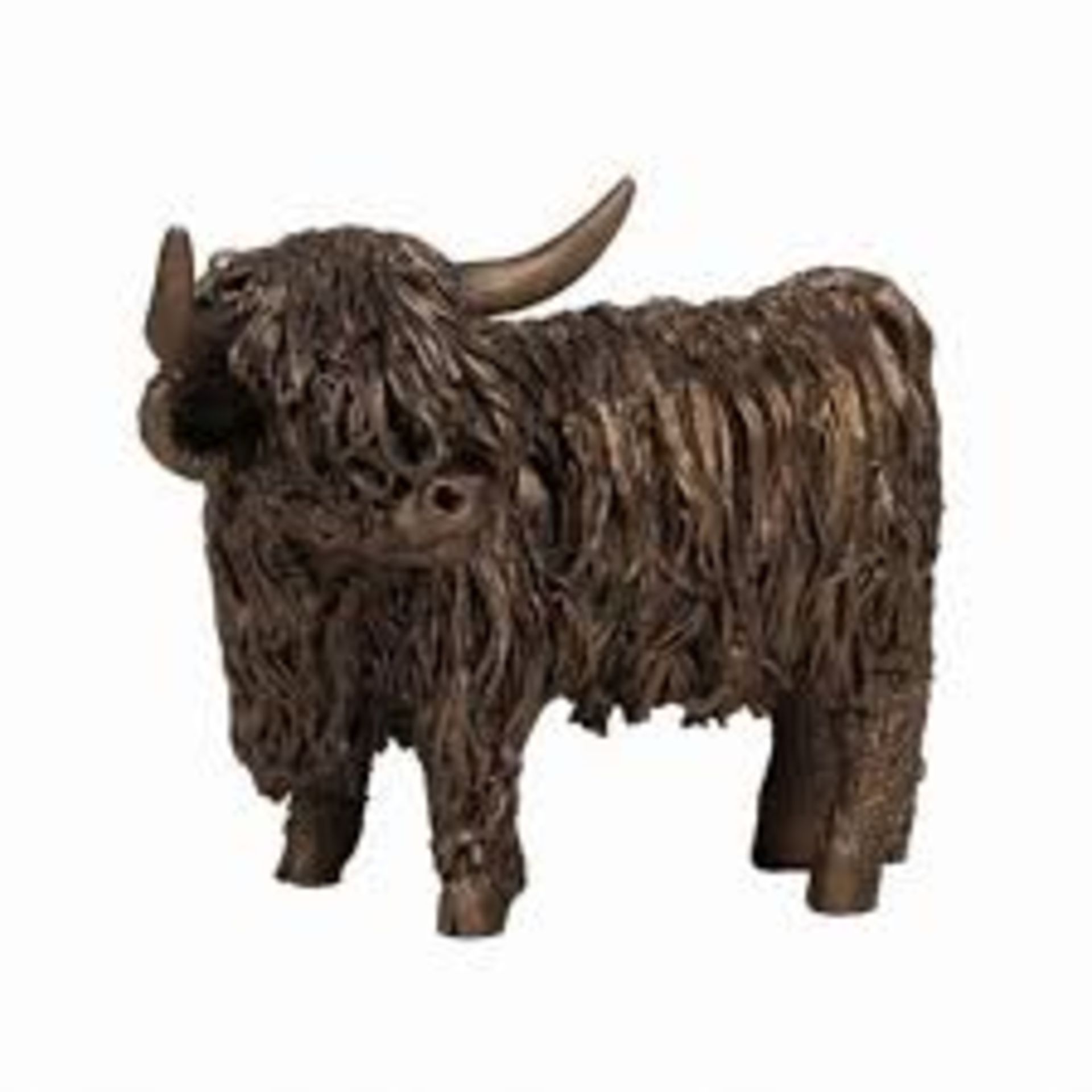 Lot To Contain 3 Assorted Items To Include A Highland Cow Sculpture A Home Sweet Home Picture And