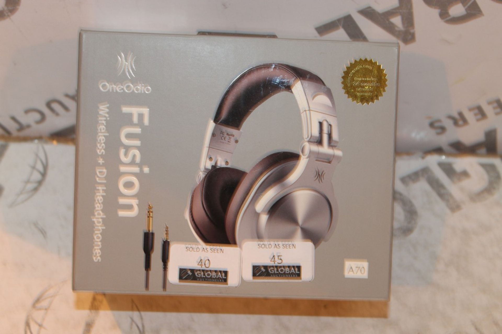 Boxed Brand New Pair One Odio A70 Fusion Wireless & DJ Headphones (Silver) RRP £50 (Appraisals