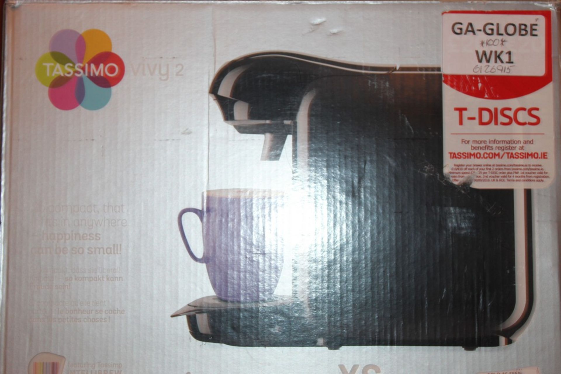 Boxed Bosch Tassimo Viv 2 Capsule Coffee Maker RRP £100 (Appraisals Available Upon Request) (