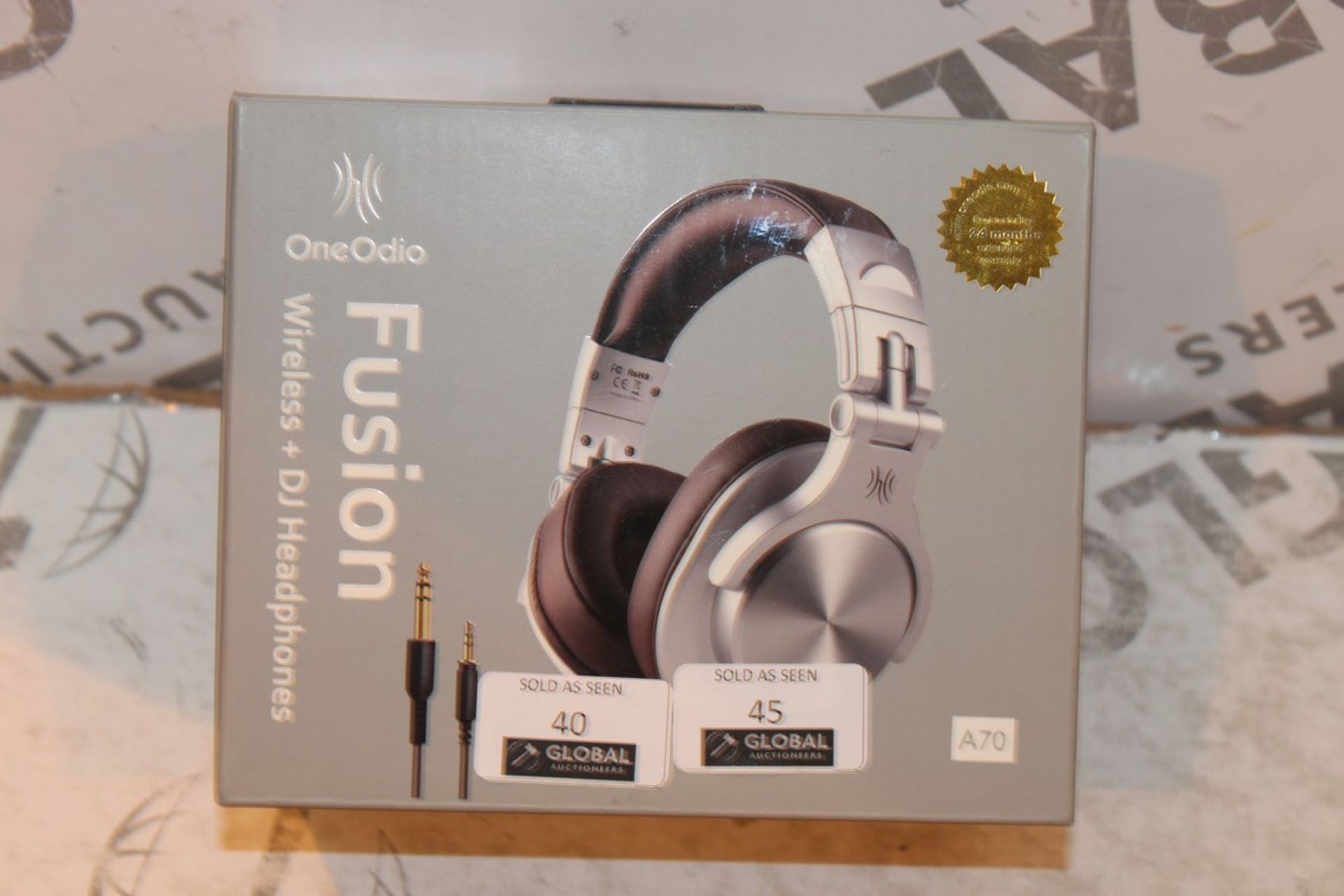 Boxed Brand New Pair One Odio A70 Fusion Wireless & DJ Headphones (Silver) RRP £50 (Appraisals