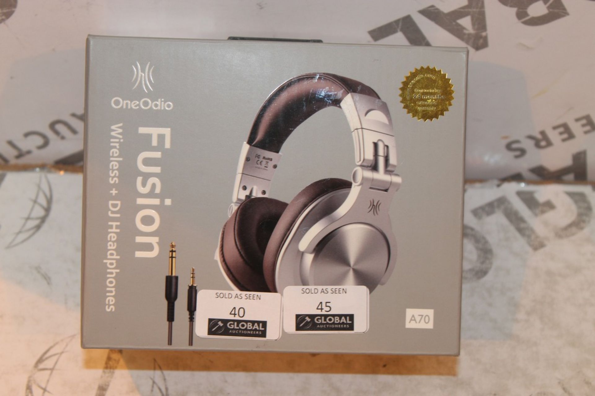 Boxed Brand New Pair One Odio A70 Fusion Wireless & DJ Headphones (Silver) RRP £50 (Appraisals