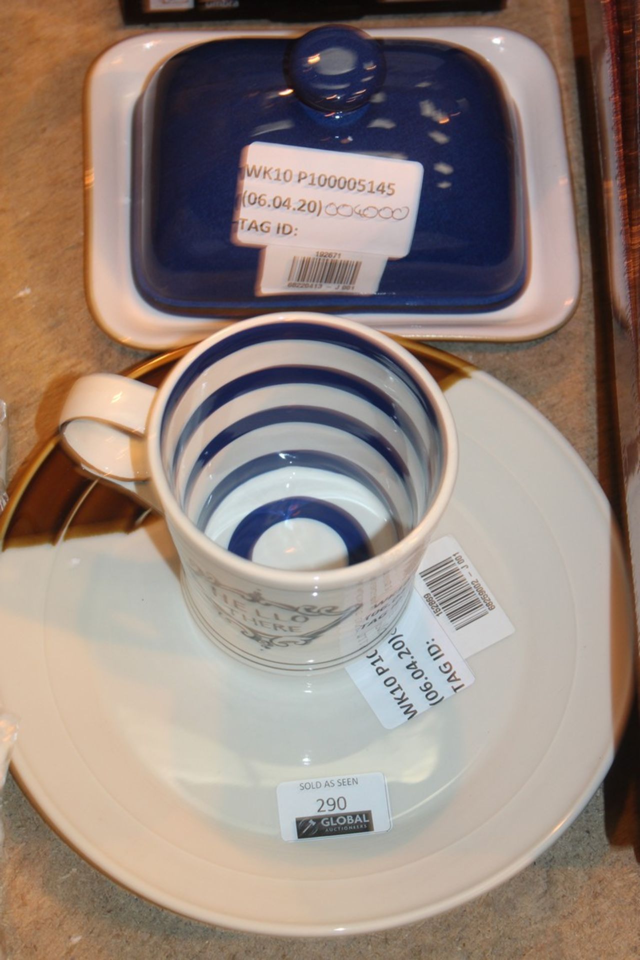 Lot To Contain 6 Assorted Items To Include Molly Patch Ceramic Mugs Love Ramics 22.5cm Salad