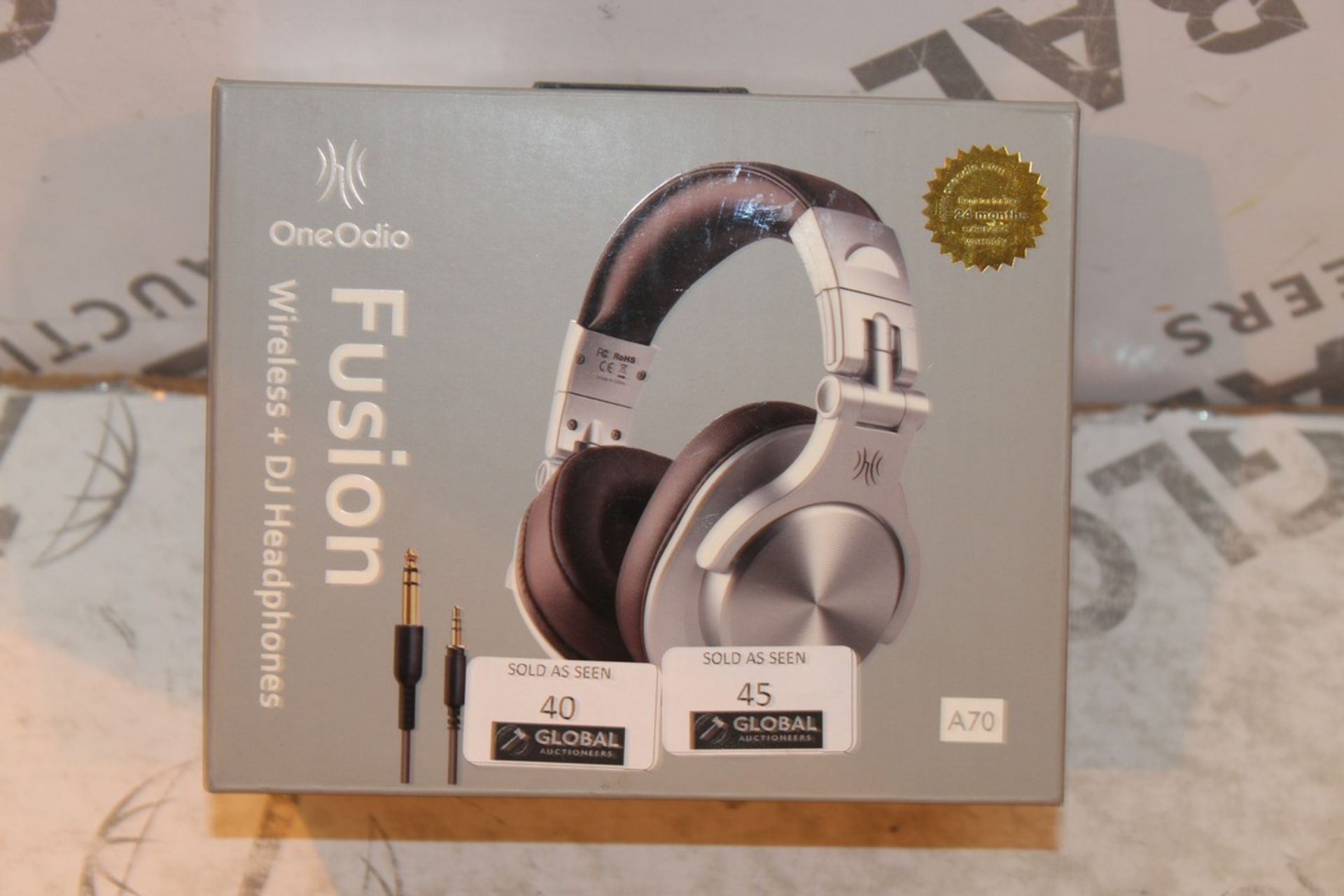Boxed Brand New Pair One Odio A70 Fusion Wireless & DJ Headphones (Silver) RRP £50 (Appraisals