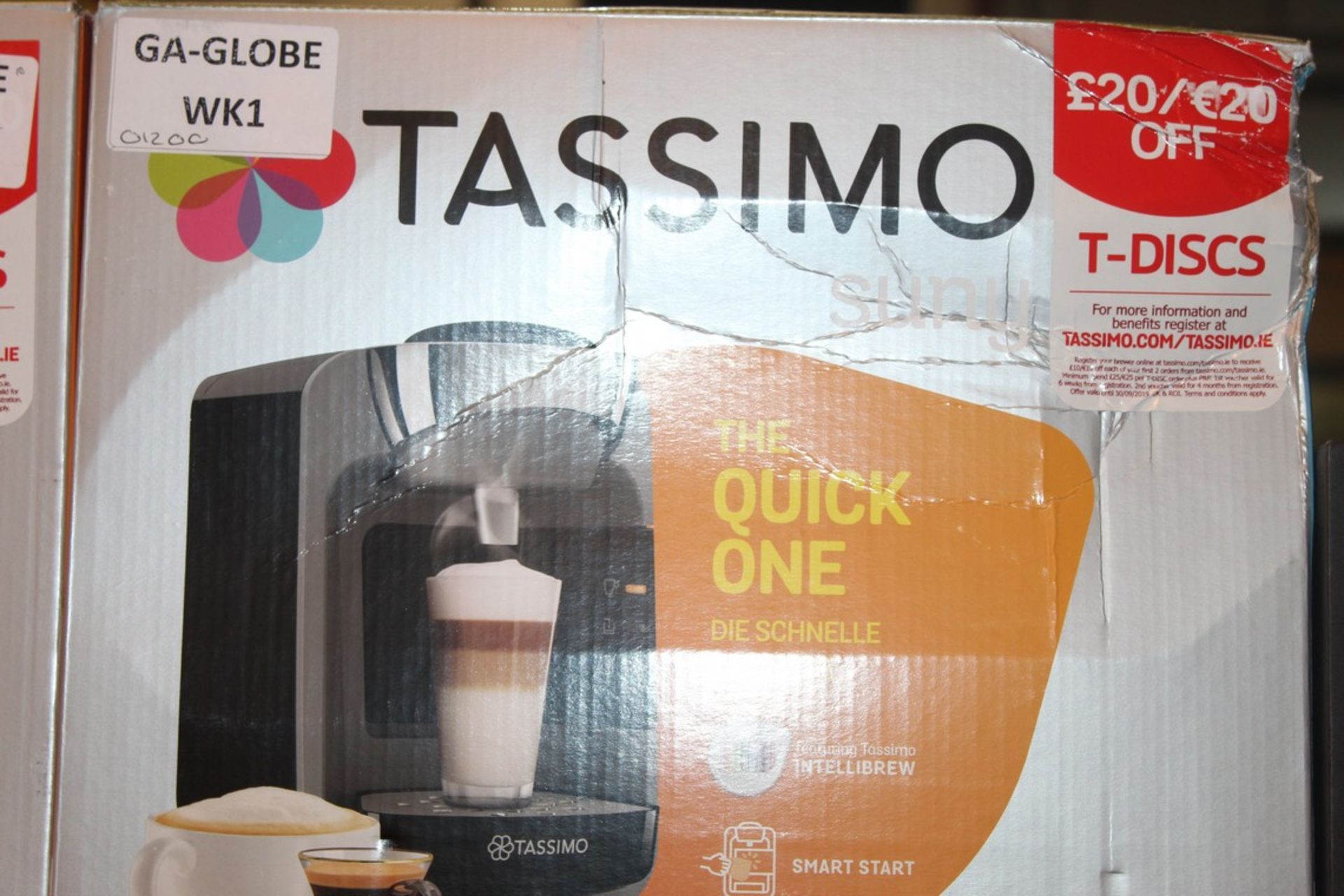 Boxed Bosch Tassimo Sunny Capsule Coffee Maker RRP £120 (Appraisals Available Upon Request) (