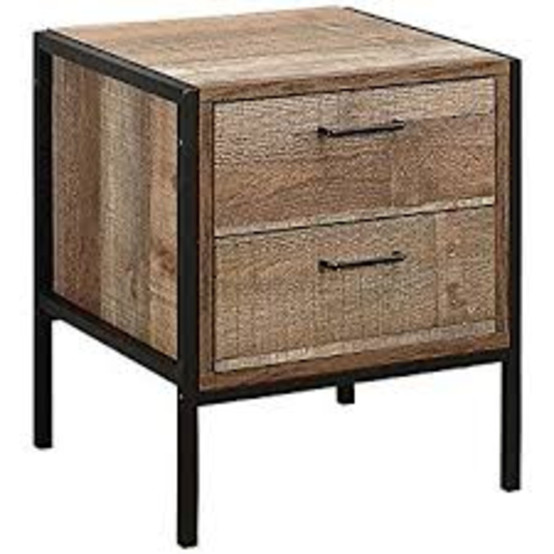 Boxed Birlea Urban 2 Drawer Bedside Rustic Chest Drawers RRP £80 (18494) Appraisals Available Upon