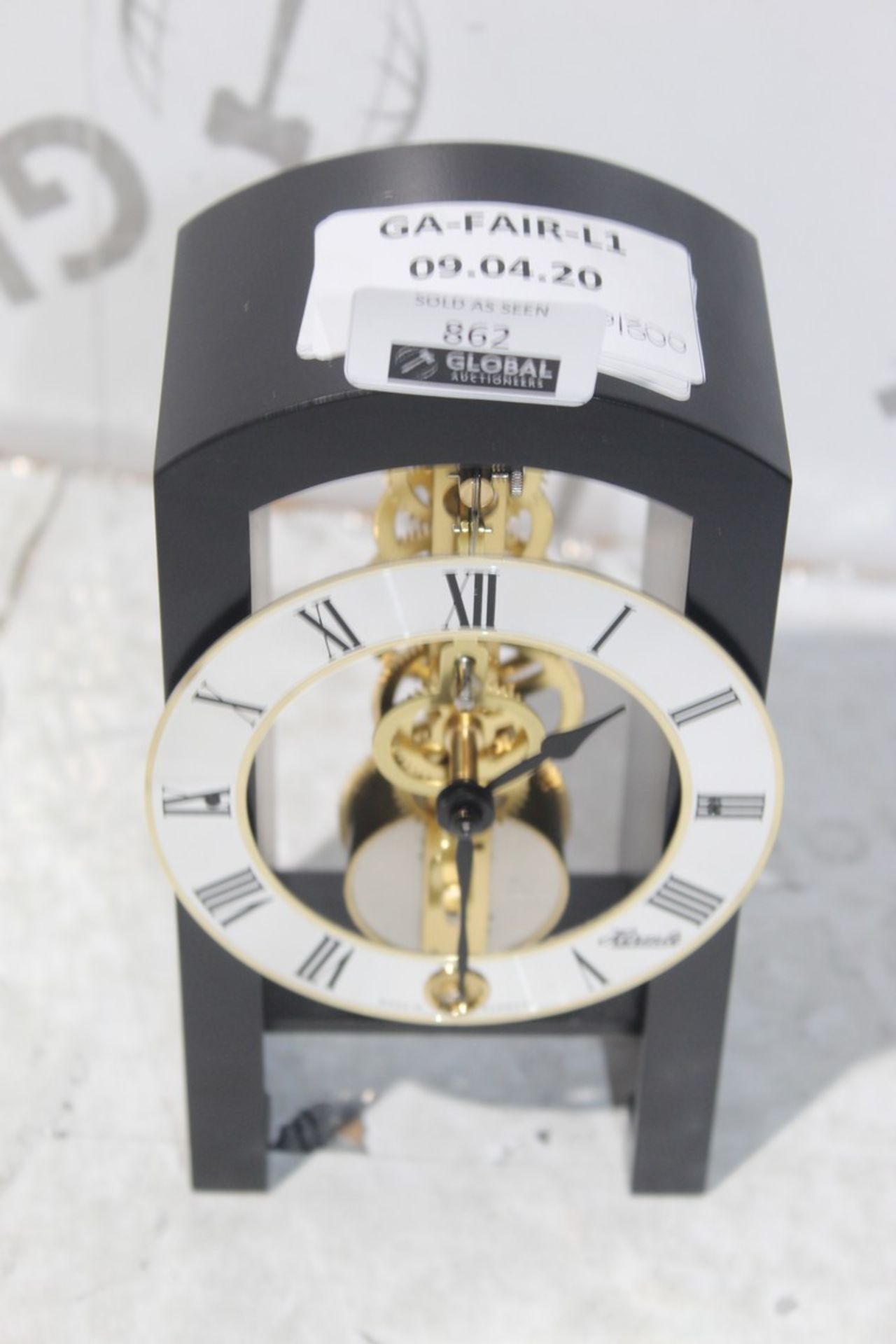 Mantle Piece Black Clock RRP £130 (In Need Of Atte