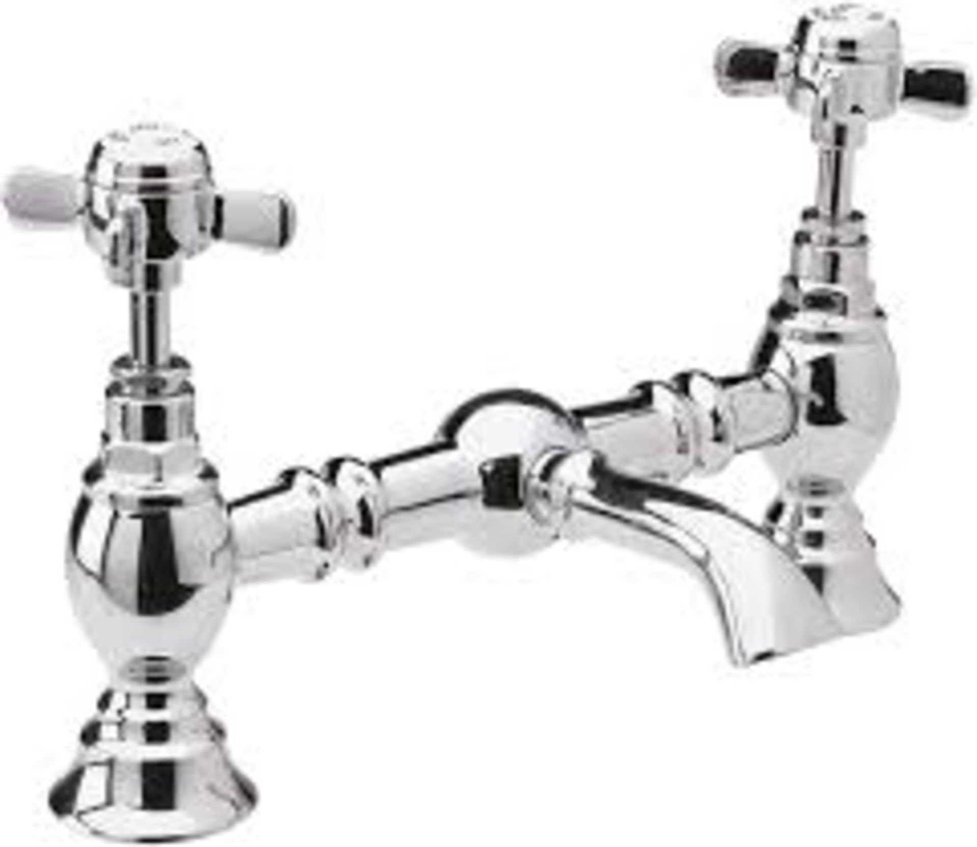 Boxed Stainless Steel Two Hole Mixer Tap Set RRP £