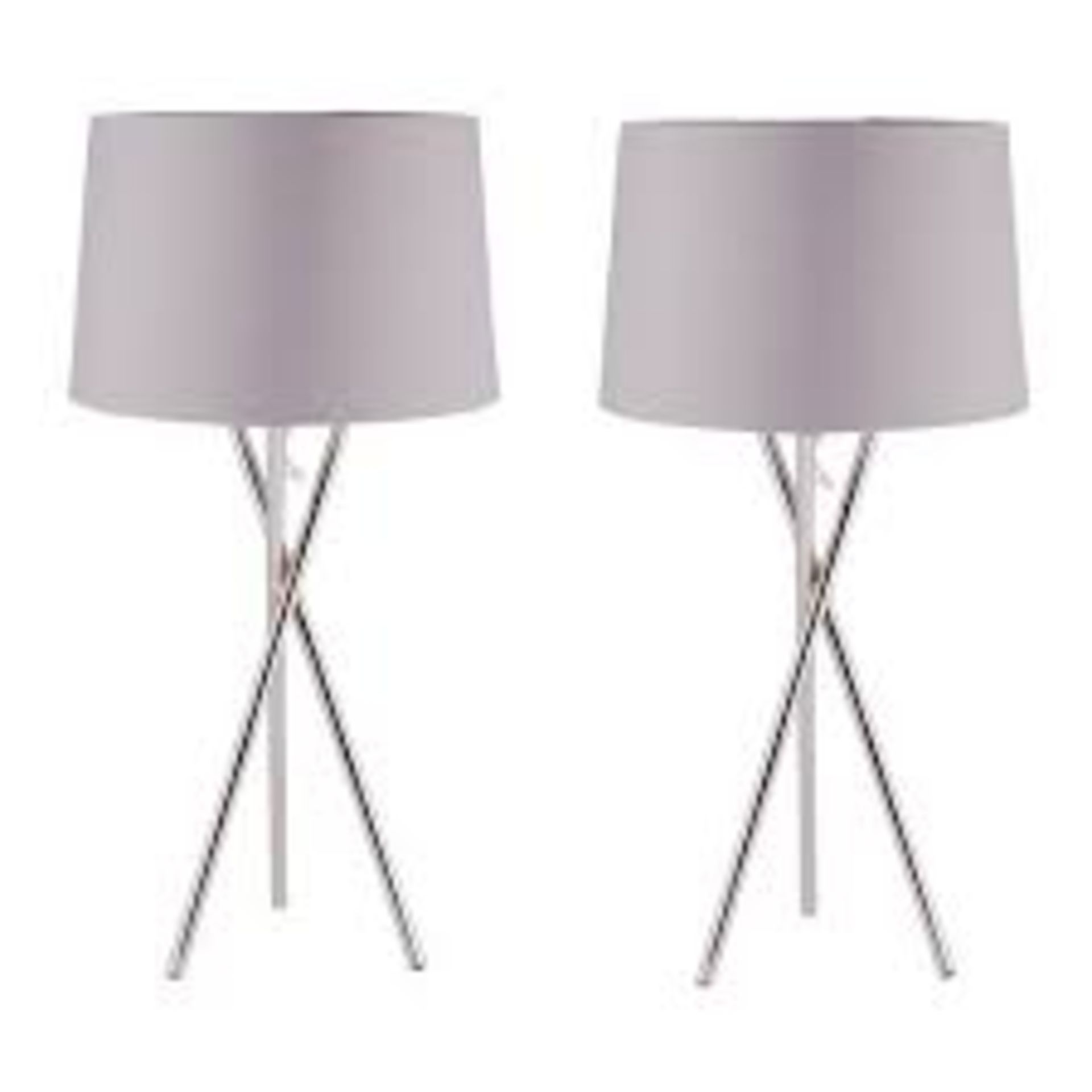 Boxed Castello 52cm Tripod Table Lamps RRP £45 Eac