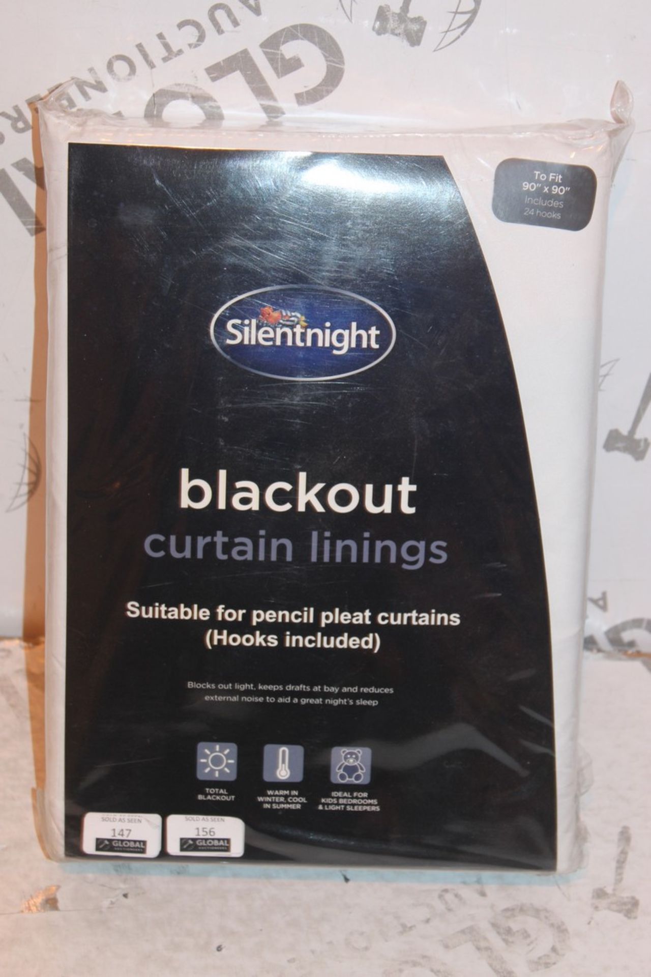 Brand New Pair Of Silentnight 90x90Inch Blackout C