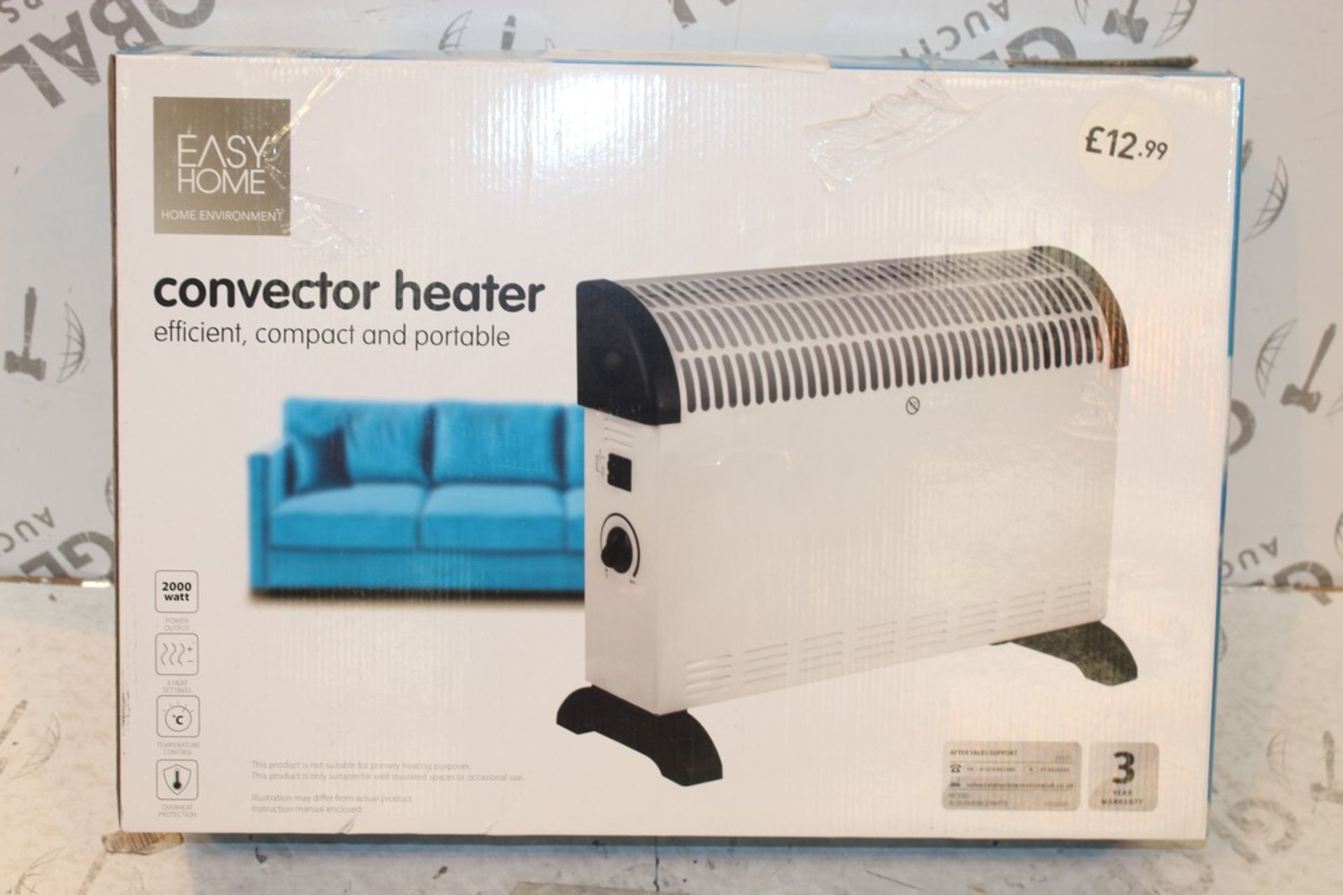 Lot to Contain 5 Boxed Easy Home Convector Heaters