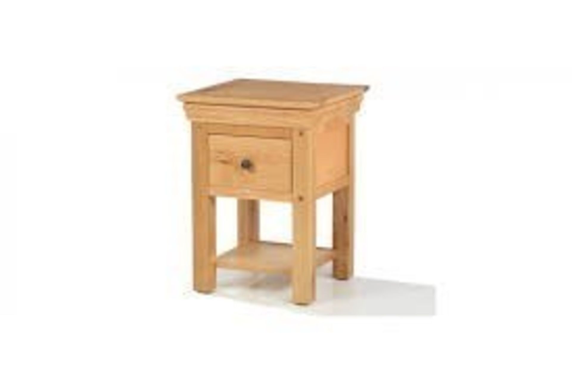 Boxed 1 Drawer Bedside Table RRP £50 (Untested Customer Returns)(Photos are for illustration