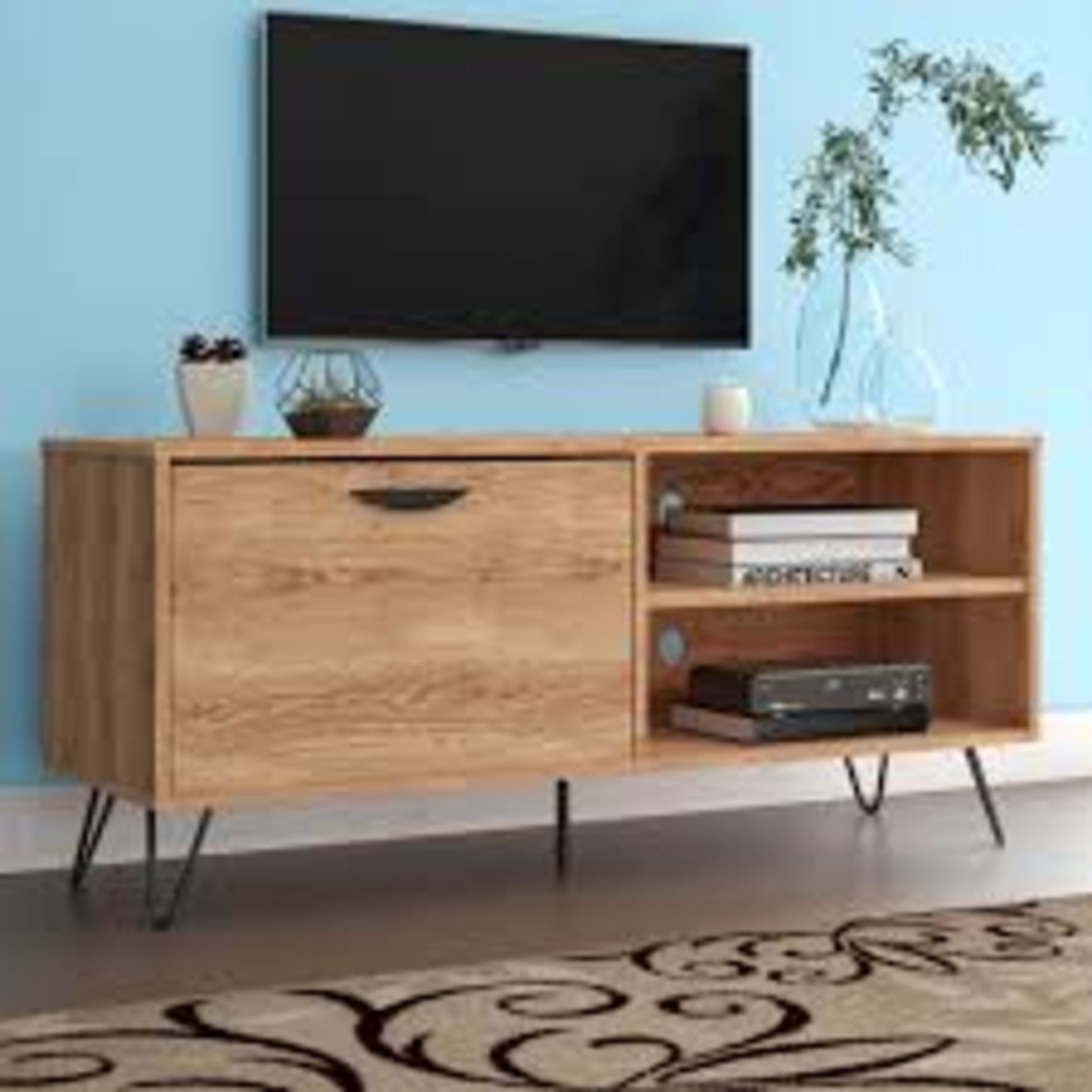 Boxed LARENTIUS TV Stand For Tvs Upto 43 inch RRP £90 (18428) (Untested Customer Returns)(Photos are