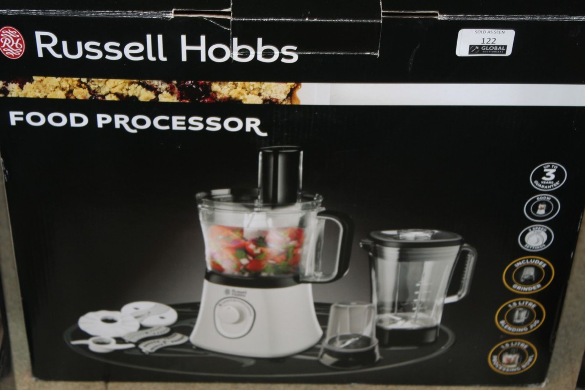 Boxed Russell Hobbs Food Processor RRP £120 (Pictu