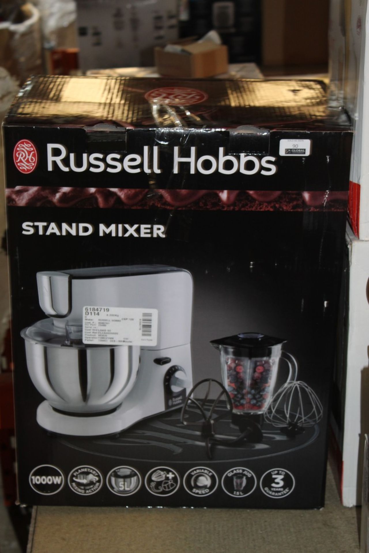 Boxed Russell Hobbs Black & White Retro Edition St