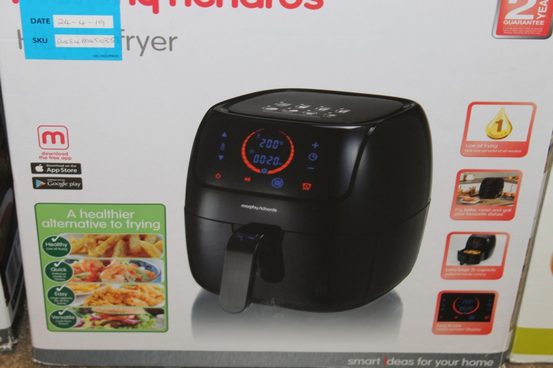 Boxed Morphy Richards Health Air Fryer RRP £100 (P