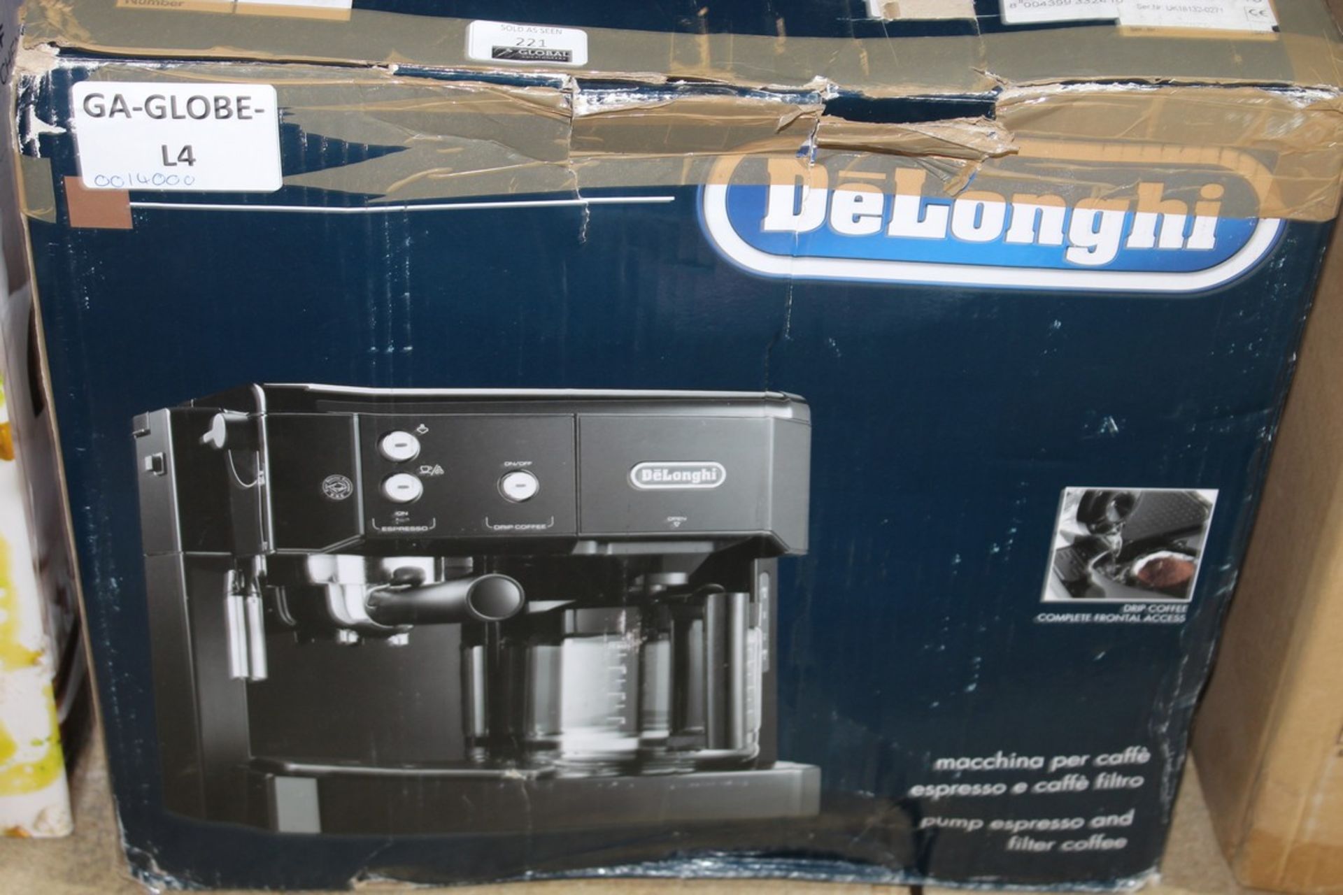 Boxed Delonghi Machine Espresso & Filter Coffee Ma